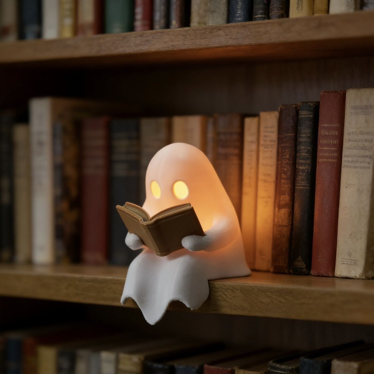 Desk Setup Lamp - 귀여운 독서 유령 LED 야간 조명