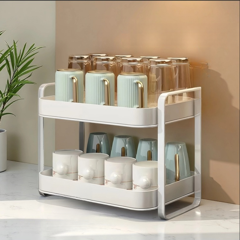 Desk Setup Shelf - 2단 컵 정리대 머그컵 홀더 유리컵