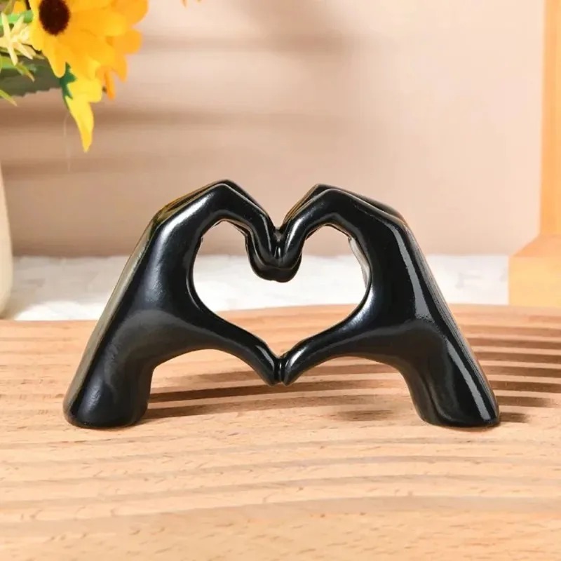 Desk Setup Shelf - 1PC 사랑 하트 손짓 동상 현대적인