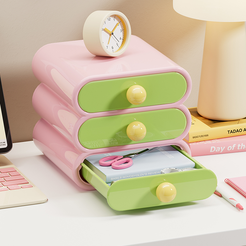 Desk Setup Shelf - Uforu 도파민 데스크 정리함, 3단 서랍