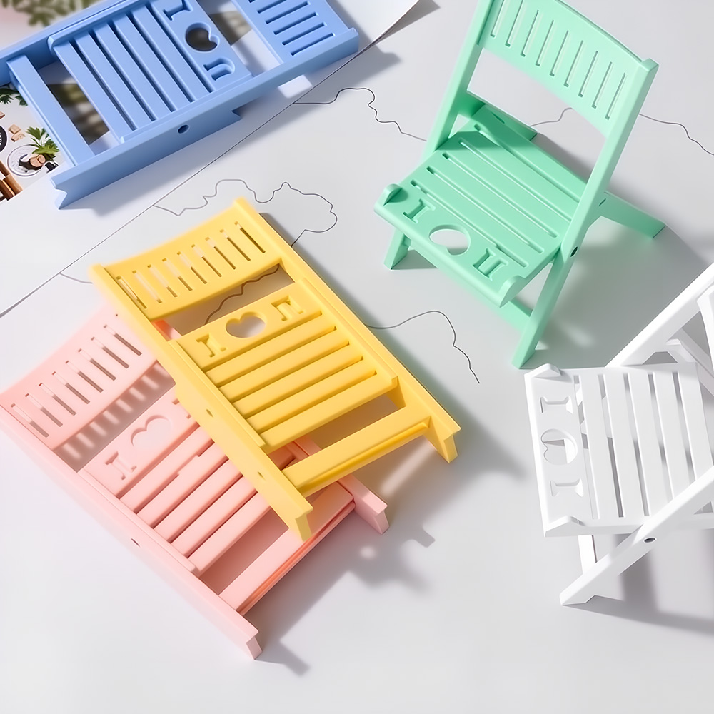 창의적인 접이식 의자형 휴대폰 거치대, 탁상용 휴대용  - Desk Setup Gear 리뷰 및 가격