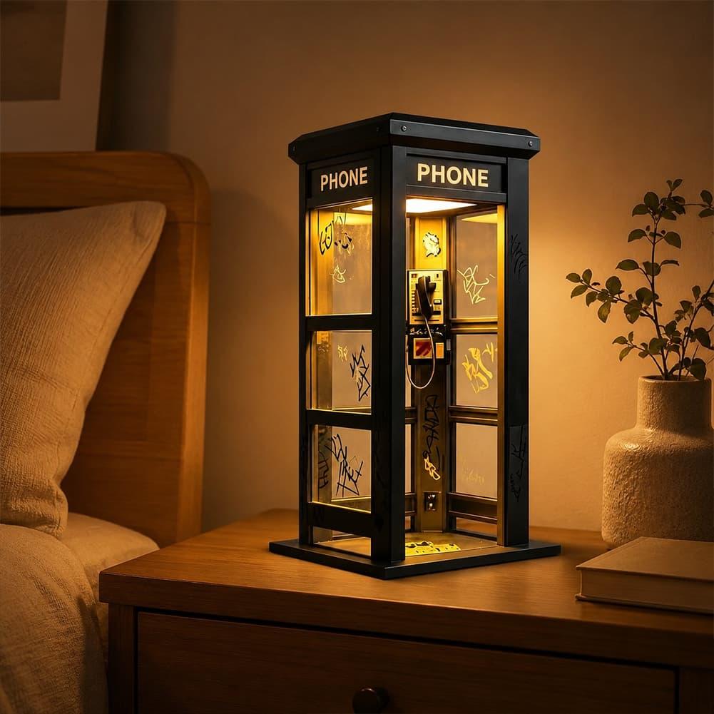 레트로 그래피티 전화 부스 테이블 램프 미니 런던 전화 - Desk Setup Lamp 리뷰 및 가격