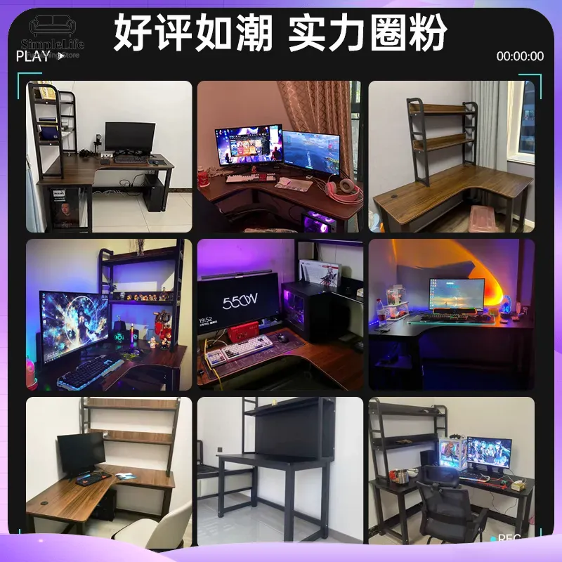 코너 게이밍 책상 컴퓨터 책상 PC 노트북용 인체공학적 - Desk Setup Dual Monitor And Laptop 리뷰 및 가격