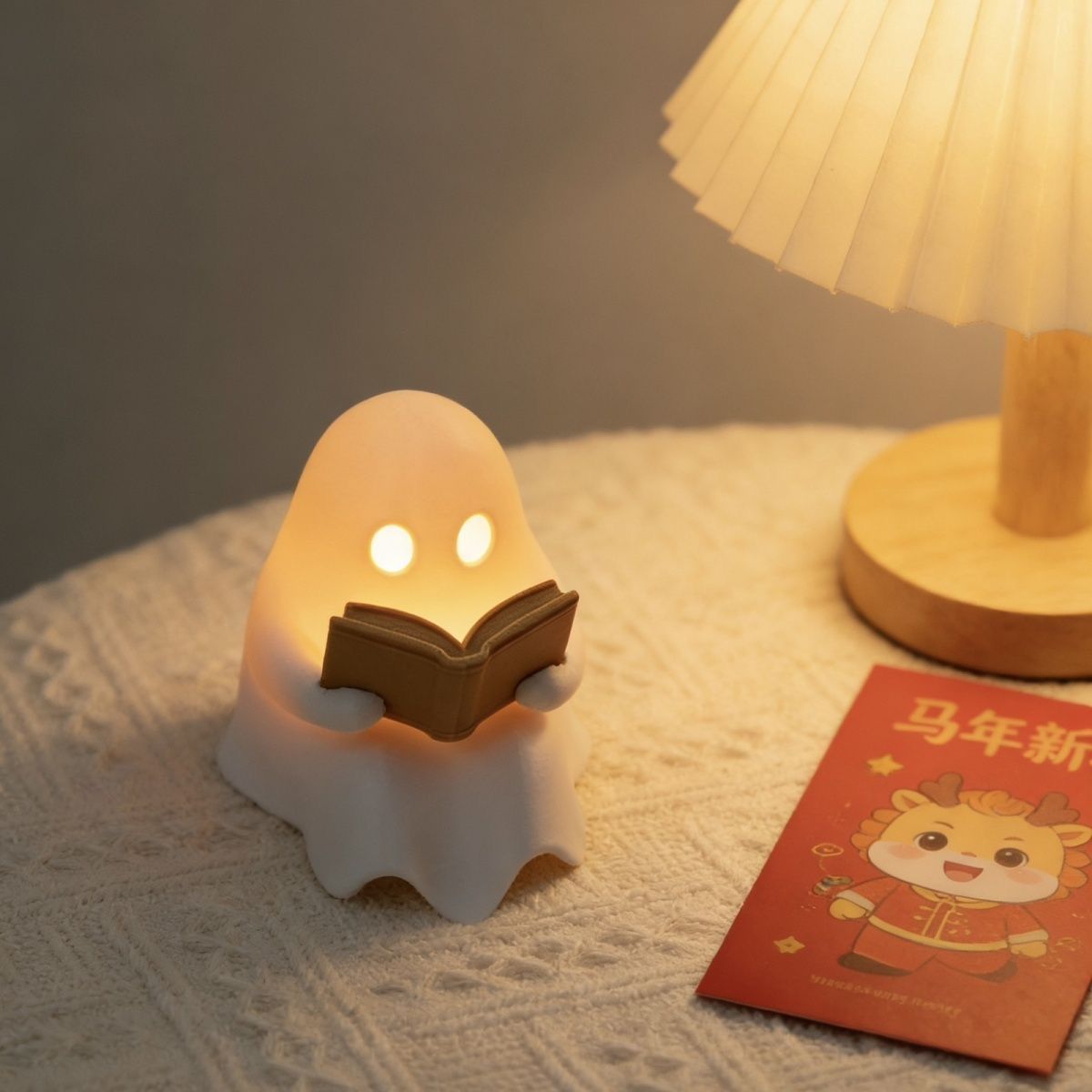 귀여운 독서 유령 LED 야간 조명 배터리 구동 따뜻한 - Desk Setup Lamp 리뷰 및 가격