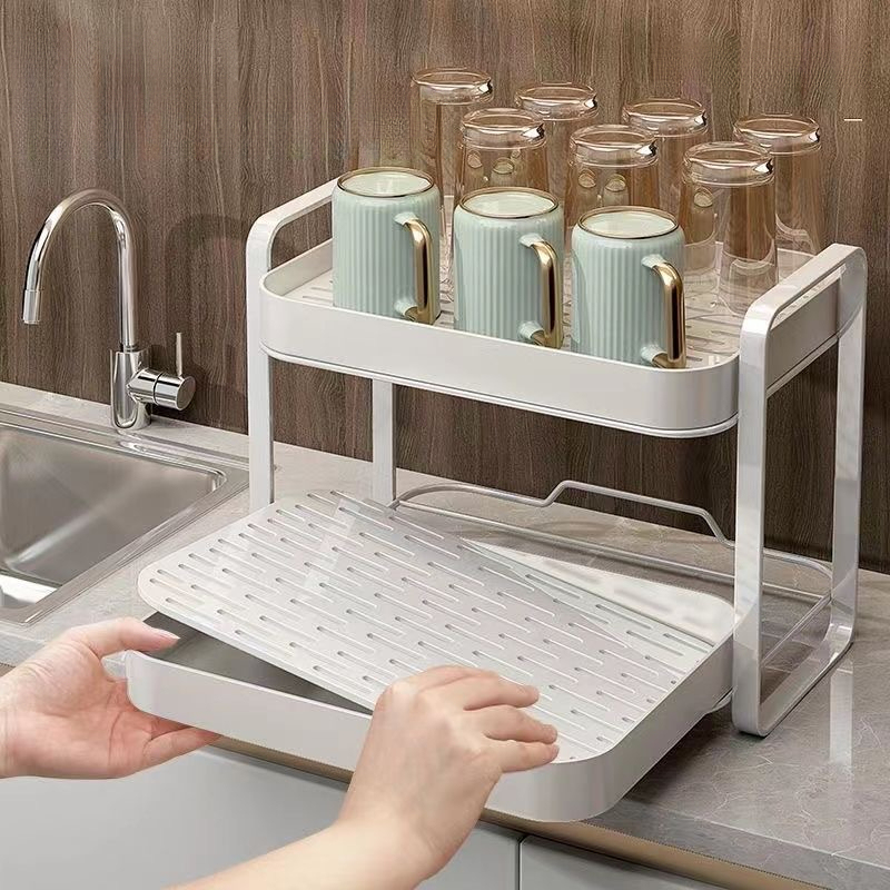 2단 컵 정리대 머그컵 홀더 유리컵 보관 선반 물받이  - Desk Setup Shelf 리뷰 및 가격