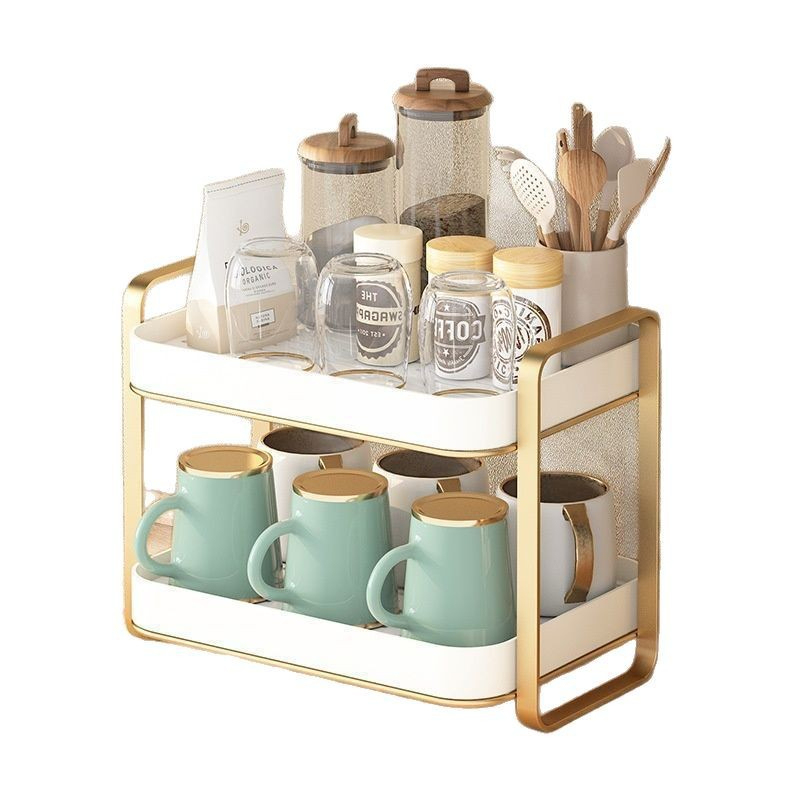 2단 컵 정리대 머그컵 홀더 유리컵 보관 선반 물받이  - Desk Setup Shelf 리뷰 및 가격