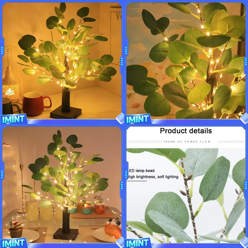 LED 테이블 트리 램프 인공 유칼립투스 55cm LE - Led Desk Light Usb 리뷰 및 가격