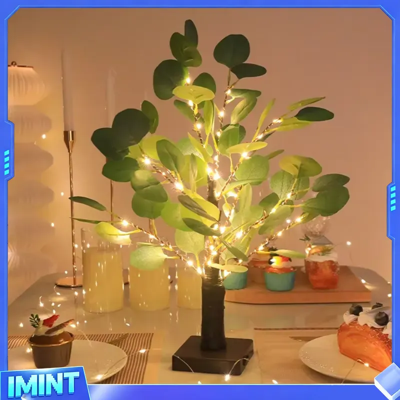 LED 테이블 트리 램프 인공 유칼립투스 55cm LE - Led Desk Light Usb 리뷰 및 가격