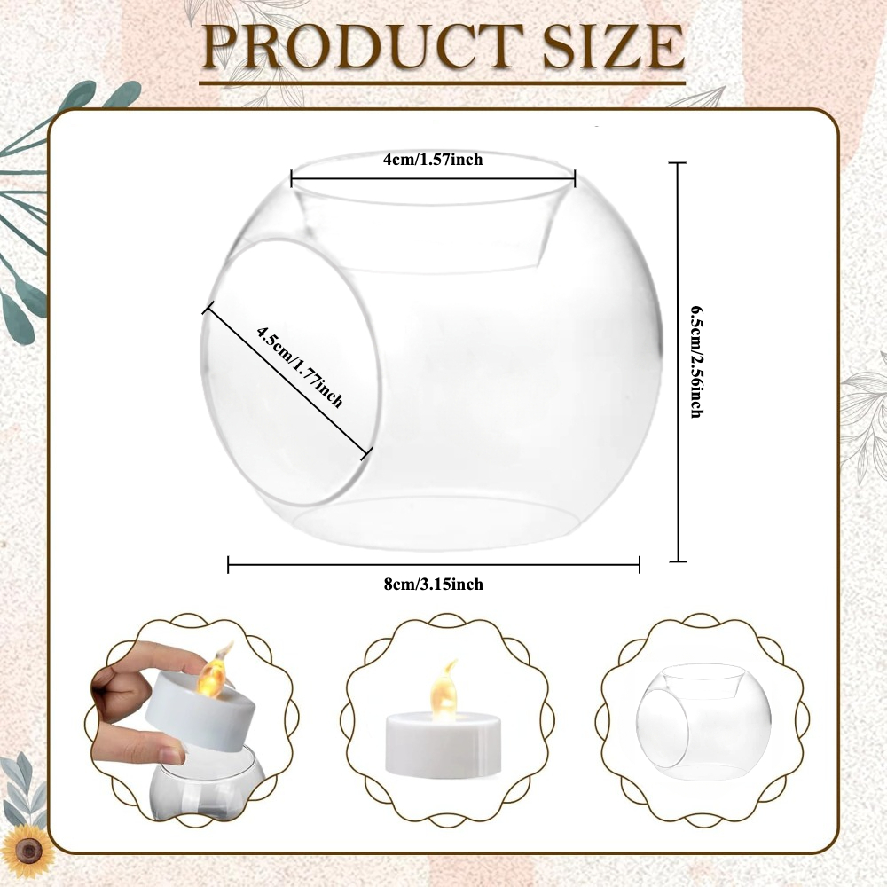 6/12pcs 유리 라운드 중공 캔들 홀더 측면 개방형 - Desk Setup Lamp 리뷰 및 가격