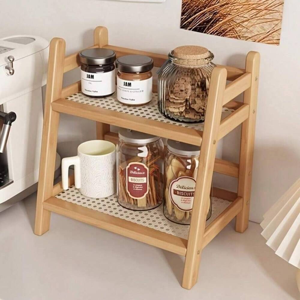 2단 대나무 조리대 수납 선반, 나무 데스크탑 정리대, - Desk Setup Shelf 리뷰 및 가격
