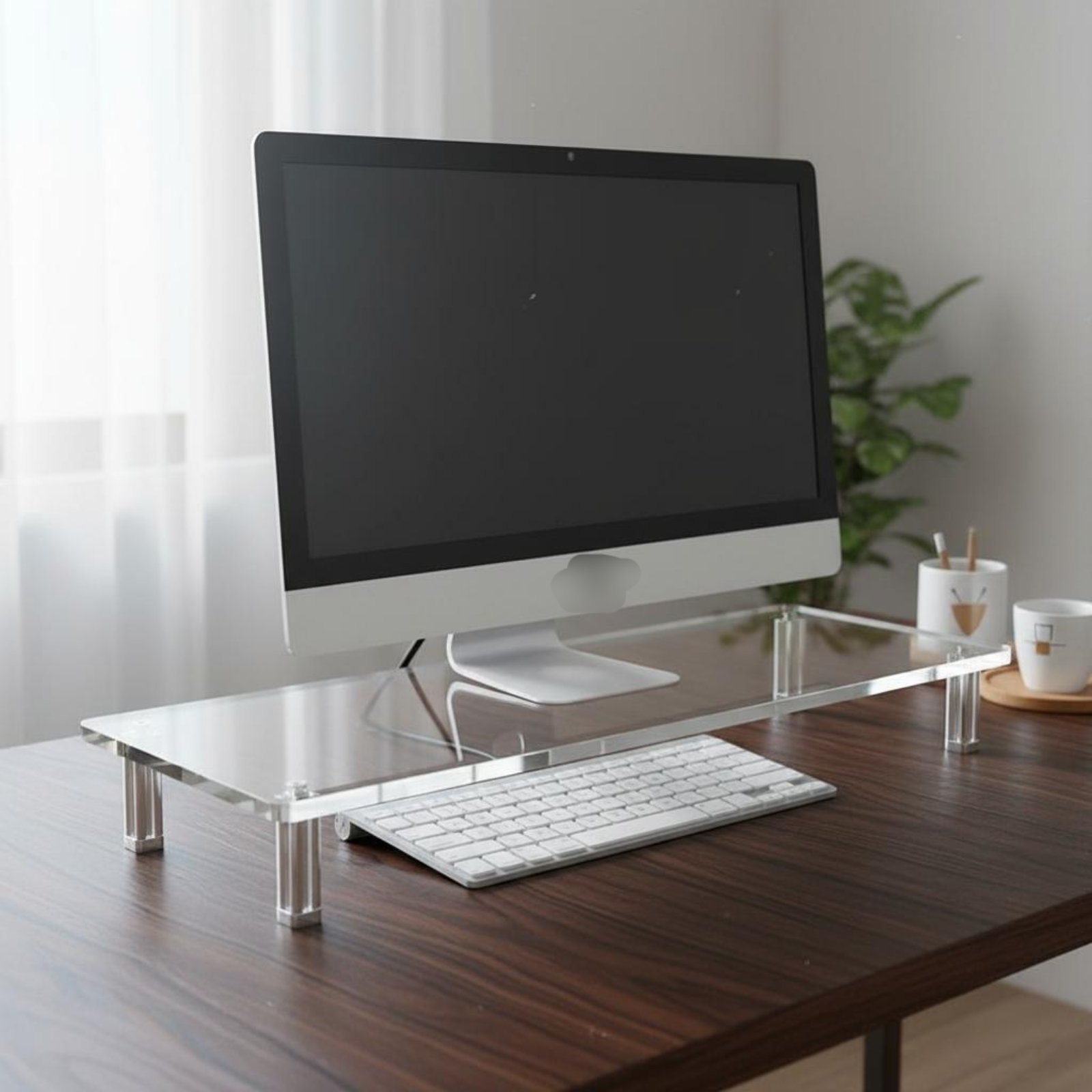 아크릴 모니터 스탠드, 투명하고 깔끔한 모니터 받침대, - Setup Desk Monitor 리뷰 및 가격