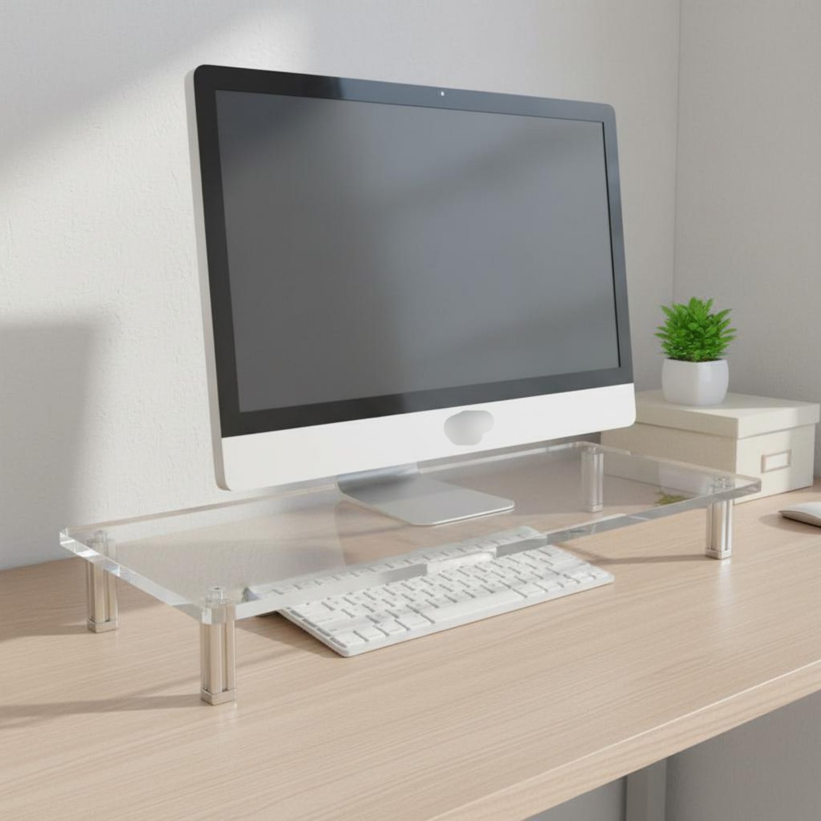 아크릴 모니터 스탠드, 투명하고 깔끔한 모니터 받침대, - Setup Desk Monitor 리뷰 및 가격
