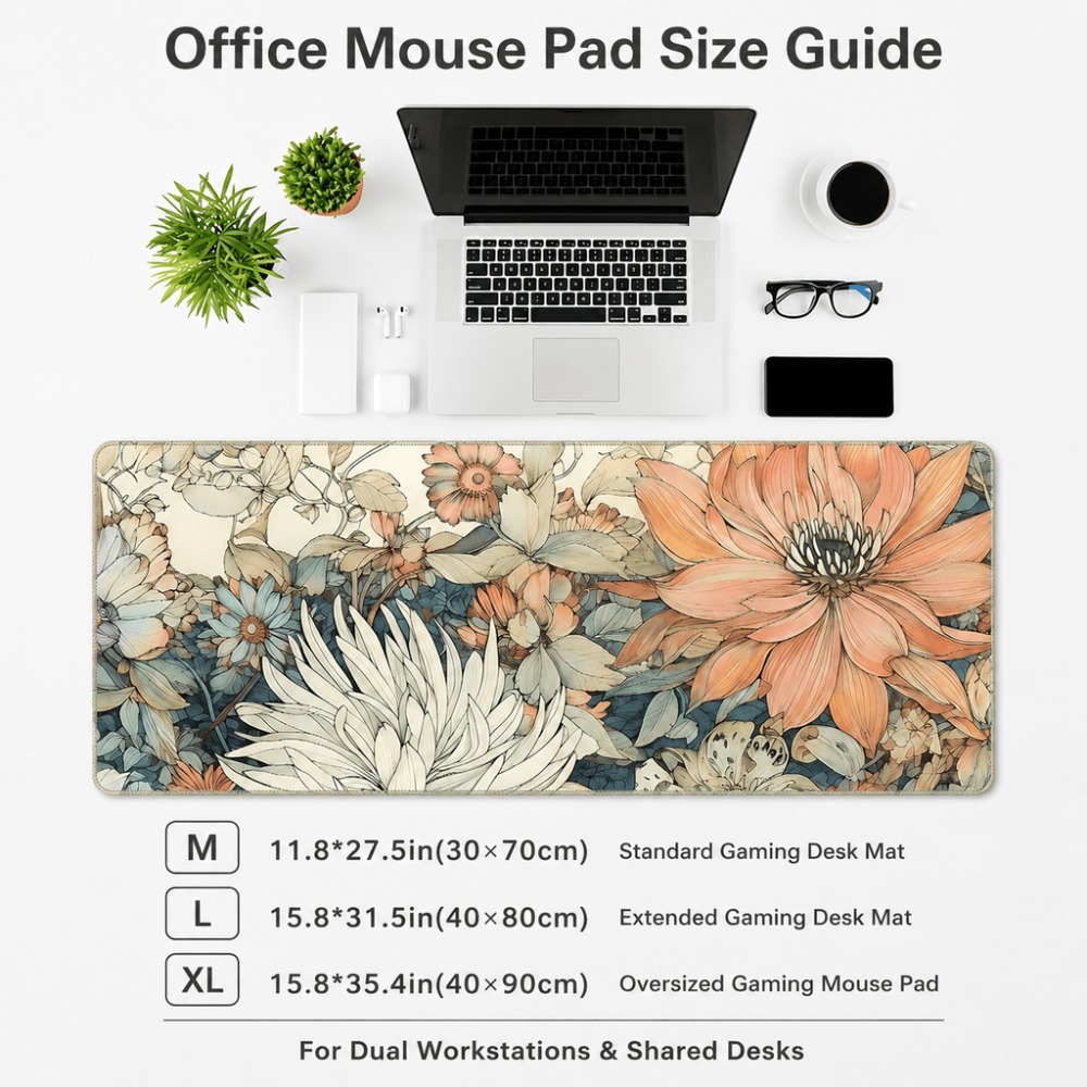 복고풍 꽃무늬 테이블 매트, 식물과 꽃 프린트가 특징, - Desk Setup With Plants 리뷰 및 가격