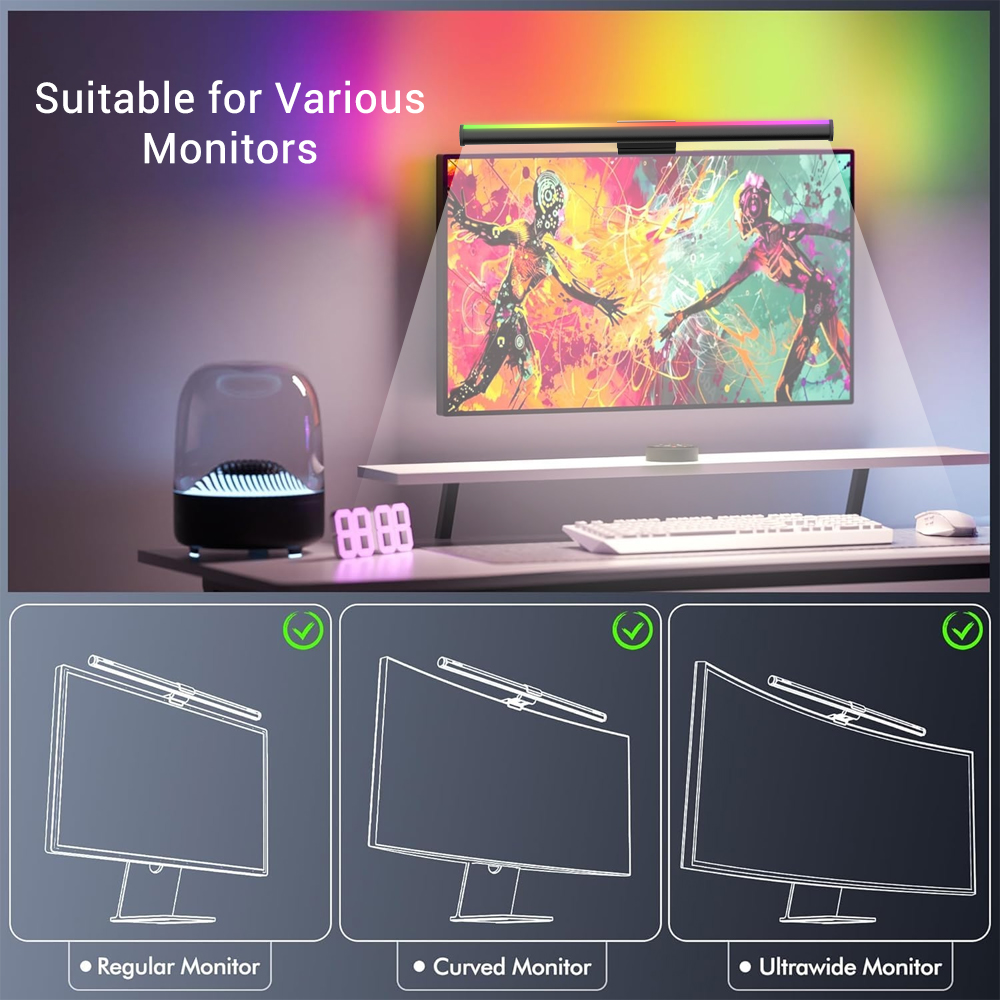 와이파이 라이트바 모니터 라이트 바 램프 스크린 설정  - Setup Desk Monitor 리뷰 및 가격