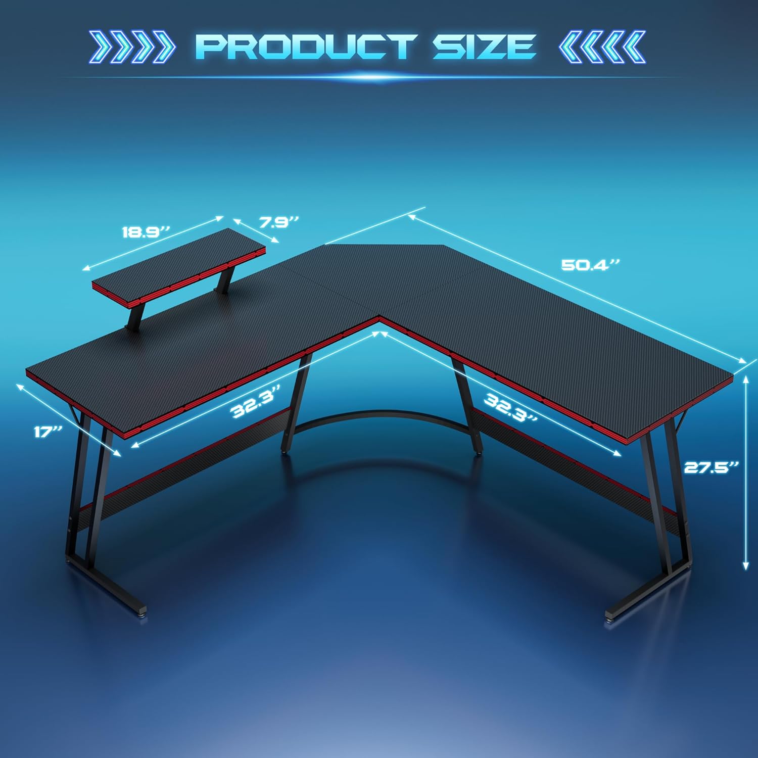 L자형 조절 가능 게이밍 책상, 대형 모니터 받침대용  - Setup Desk Monitor 리뷰 및 가격
