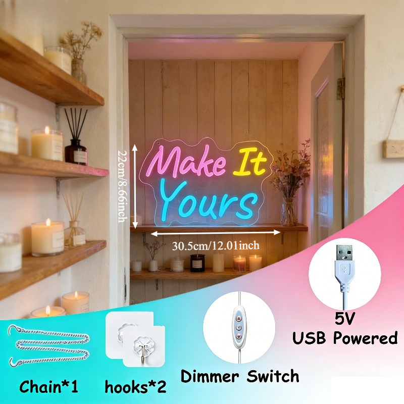 네온사인 LED USB 영감을 주는 벽 장식 미적 감각 - Your Desk Setup 리뷰 및 가격