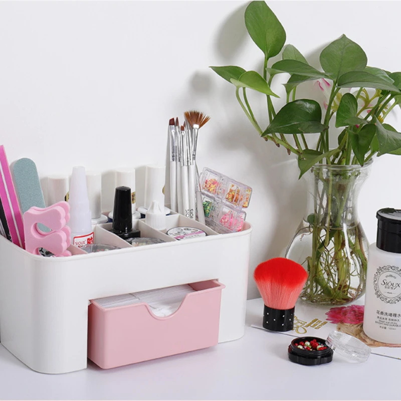 네일 아트 주최자 데스크탑 서랍 화장품 보관 상자 메이 - Desk Setup Shelf 리뷰 및 가격