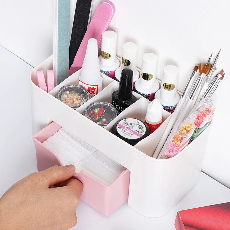 네일 아트 주최자 데스크탑 서랍 화장품 보관 상자 메이 - Desk Setup Shelf 리뷰 및 가격