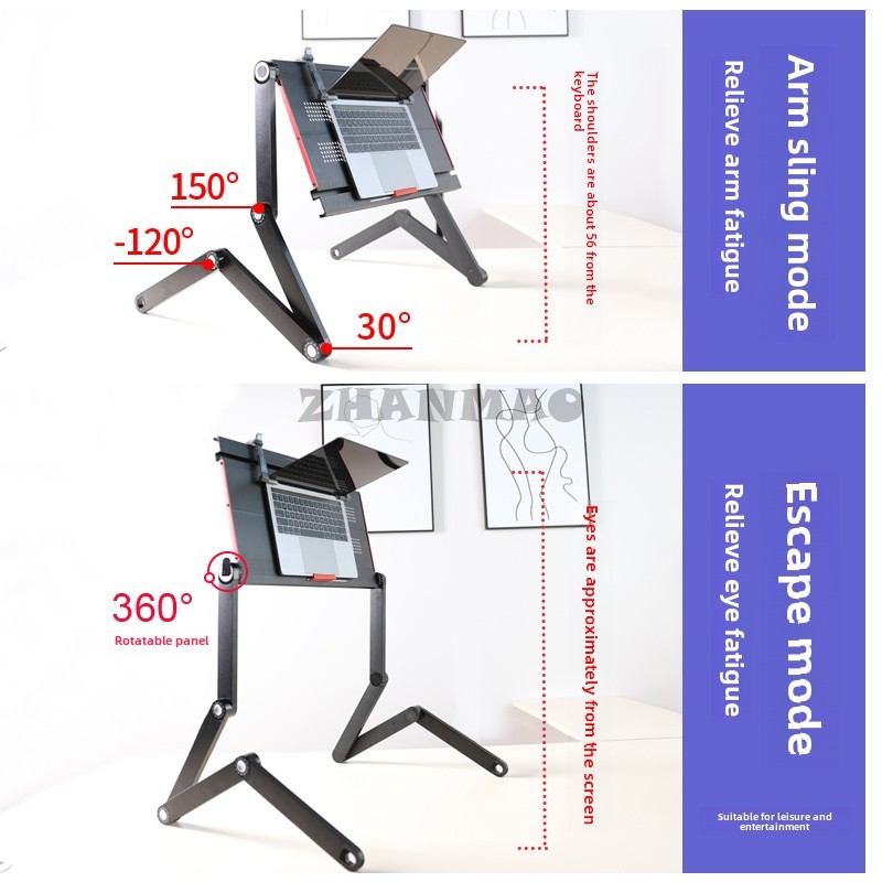 침대 위에 누워 있음, 노트북 책상, 접이식 태블릿 스 - Desk Setup Maker 리뷰 및 가격
