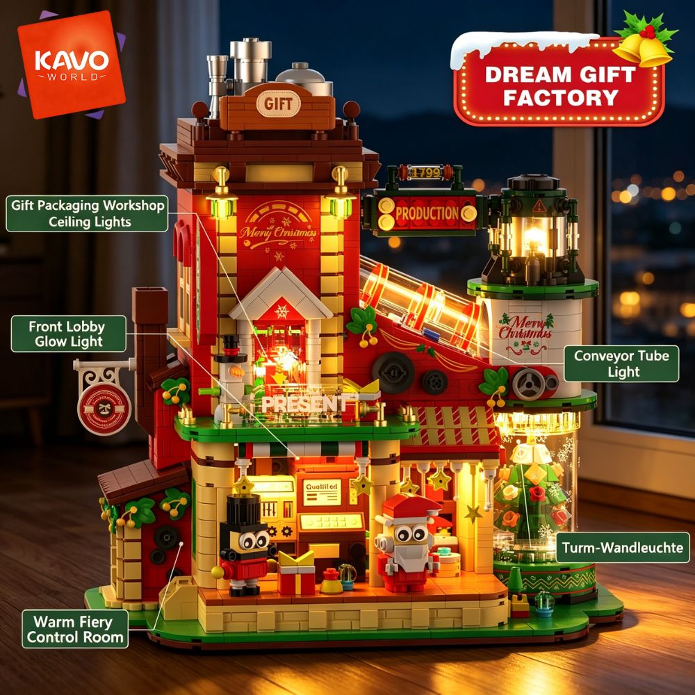 KAVOWORLD 2775피스 크리스마스 선물 공장 건 - Desk Setup Options 리뷰 및 가격
