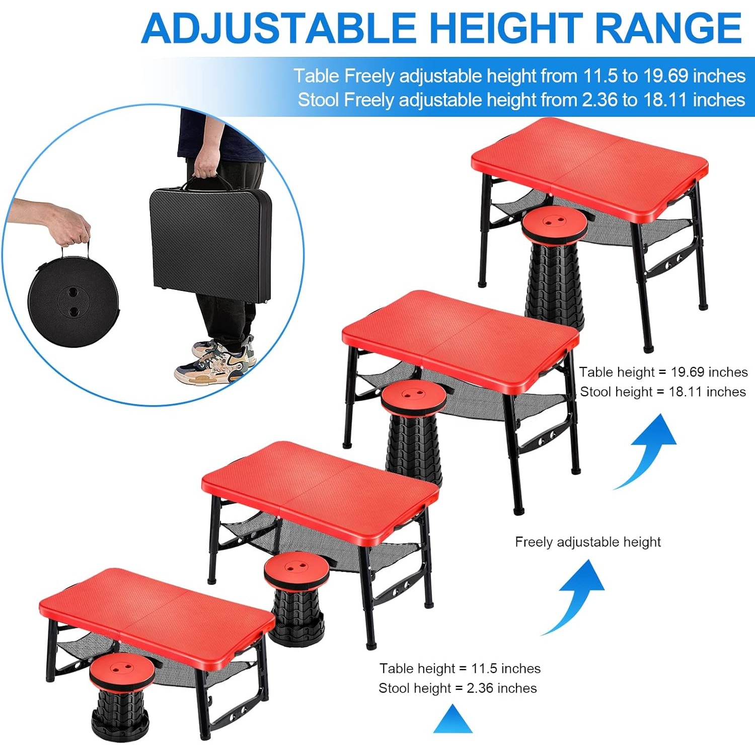 개폐식 접이식 테이블 및 의자 세트 야외 피크닉 노트북 - Desk Setup Maker 리뷰 및 가격