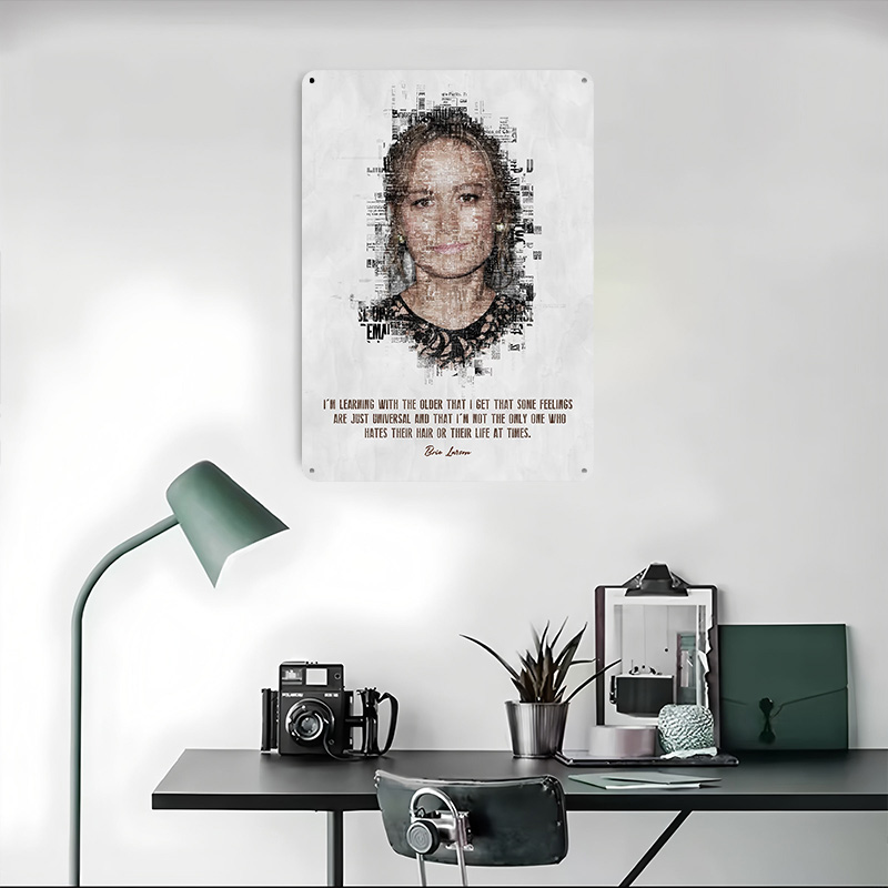 브리 라슨의 명언 아트 틴 포스터 맞춤형 레트로 벽 장 - Desk Setup Poster 리뷰 및 가격