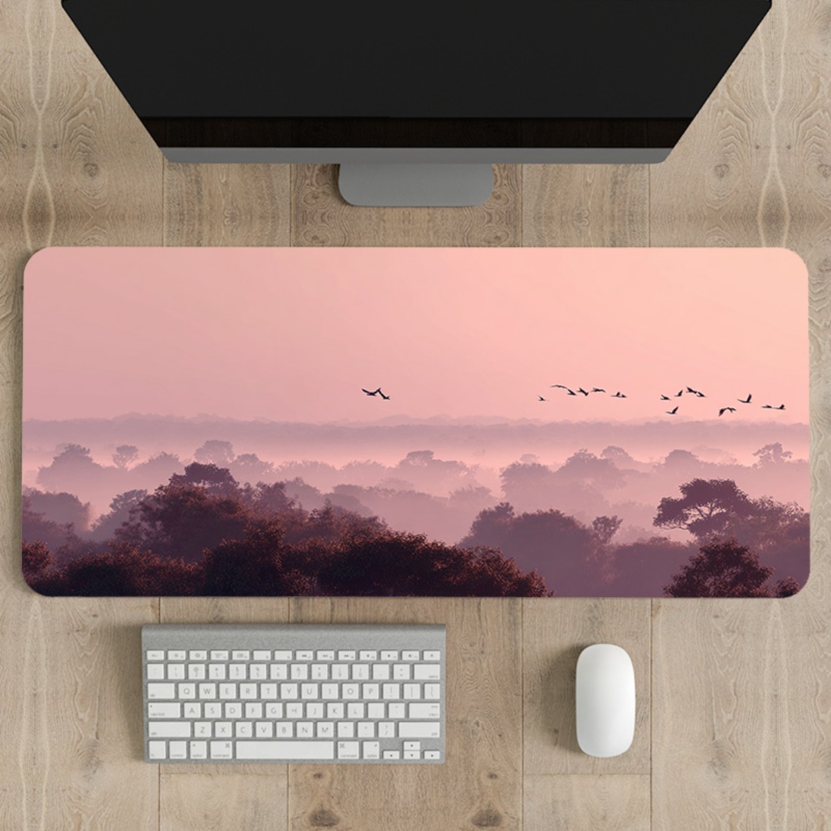 꿈같은 핑크 & 퍼플 스카이 XL 마우스 패드 |    - Your Desk Setup 리뷰 및 가격